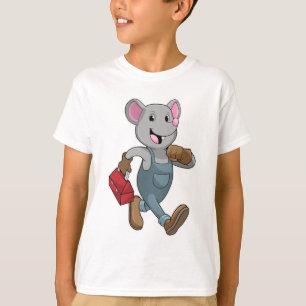 T-shirt Souris comme homme de main avec Boîte à outils