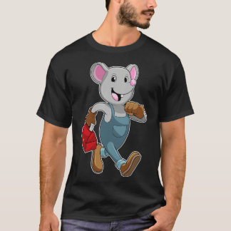 T-shirt Souris comme homme de main avec Boîte à outils