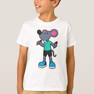 T-shirt Souris comme joueur de fléchettes avec fléchettes