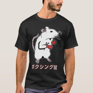 T-shirt Souris de boxe drôle japonais