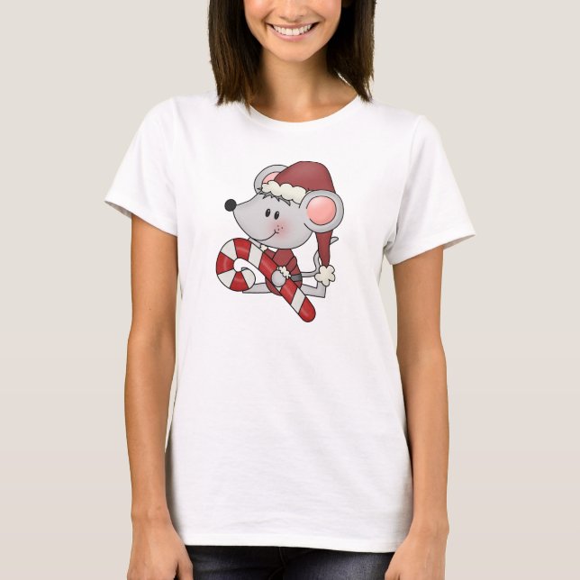 T-shirt Souris de Noël avec du sucre de canne (Devant)