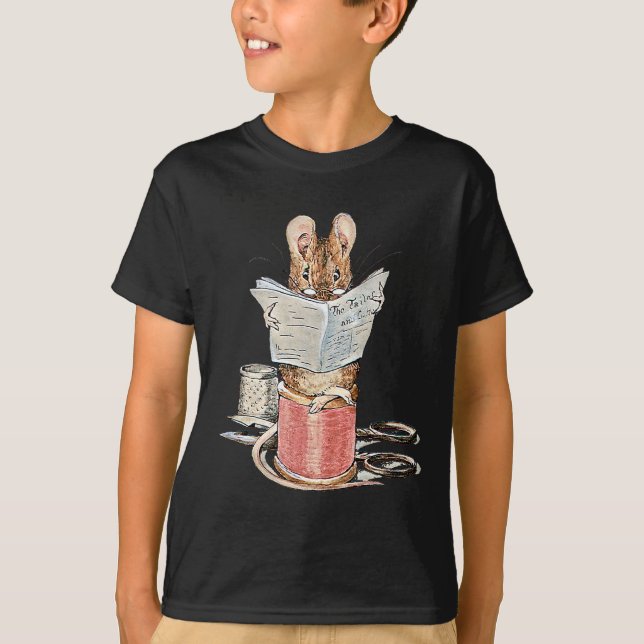 T-shirt Souris de tailleur sur la bobine du fil (Devant)