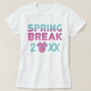 T-shirt Souris Disney Minnie   Retro Spring Break