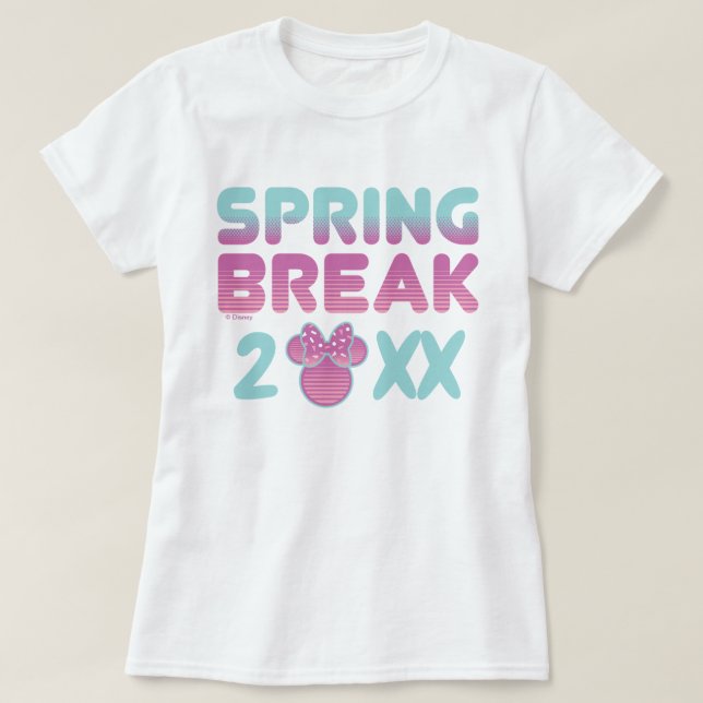T-shirt Souris Disney Minnie | Retro Spring Break (Design devant)