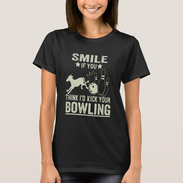 T-shirt Souris Drôle Si Tu Crois Que Je Tirerais Ton Bowli (Devant)