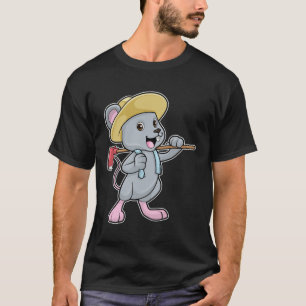 T-shirt Souris en fermier avec Ax et Casquette