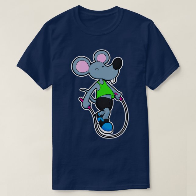 T-shirt Souris en forme avec corde (Design devant)