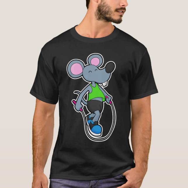 T-shirt Souris en forme avec corde (Devant)
