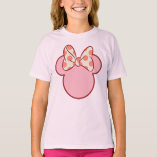 T-shirt Souris en silhouette à noeud à pois sucrés