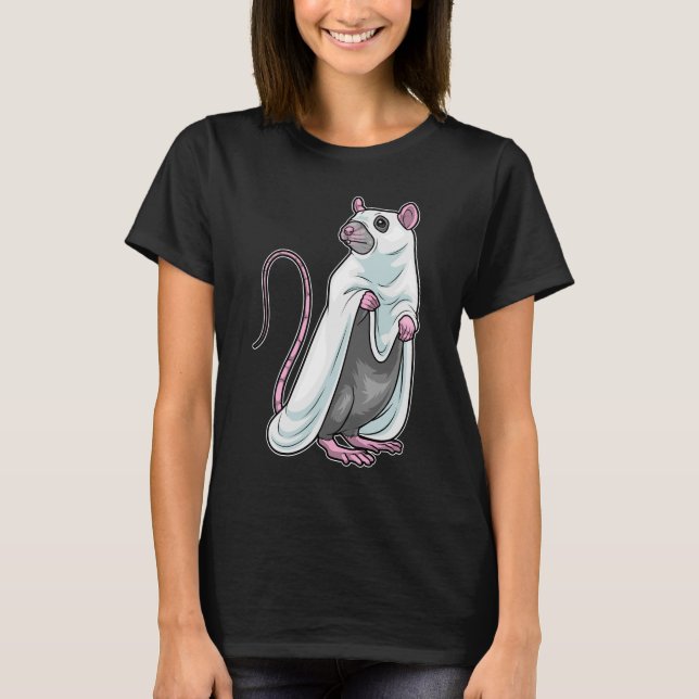 T-shirt Souris fantôme d'Halloween (Devant)