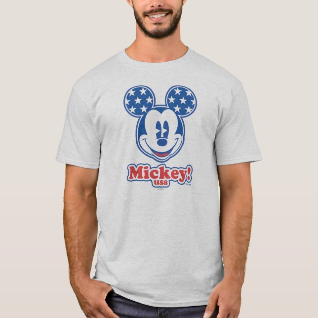 T-shirt Souris Mickey 4 patriotique (Devant)