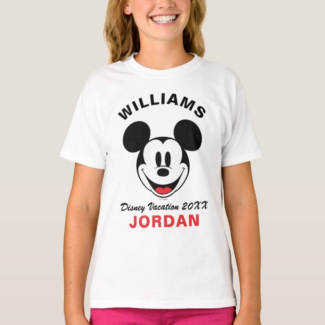 T-shirt Souris Mickey classique - Vacances en famille et a (Devant)