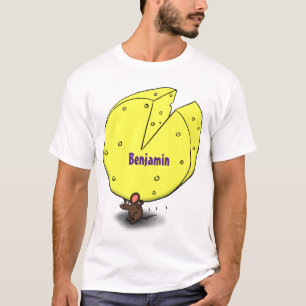 T-shirt Souris mignonne avec dessin animé au fromage