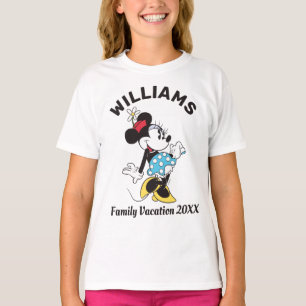 T-shirt Souris Minnie classique Vacances en famille