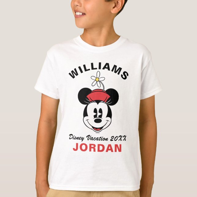 T-shirt Souris Minnie classique | Vacances en famille et a (Devant)