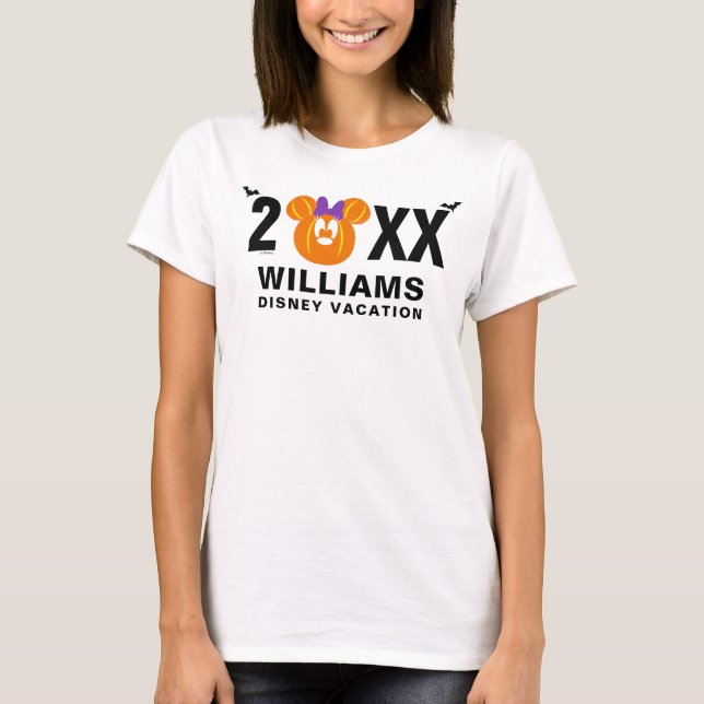 T-shirt Souris Minnie Halloween | Vacances en famille (Devant)