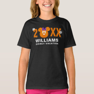 T-shirt Souris Minnie Halloween Vacances en famille