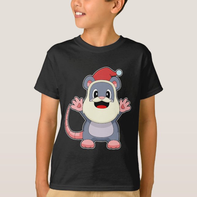T-shirt Souris Noël Père Noël (Devant)