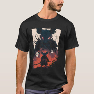 T-shirt Souris Samouraï Guerrier Japonais avec Épée Katana