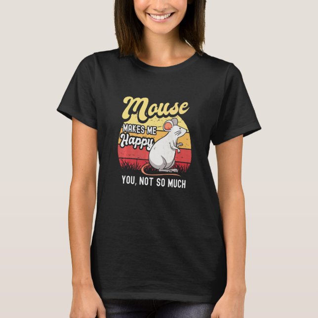 T-shirt Souris Souris Rat Gerbil Maus Ratón Pet Rongeur Ho (Devant)