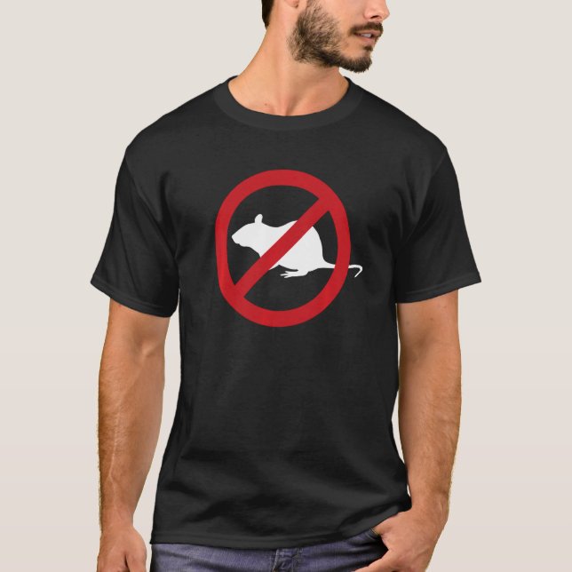 T-shirt Souris Souris Souris Signal Pas de Souris (Devant)
