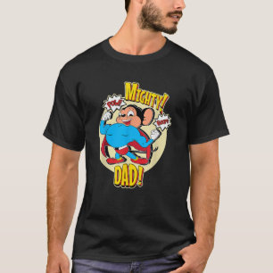 T-shirt Souris super-héros papa puissant Pow Boom papa pèr