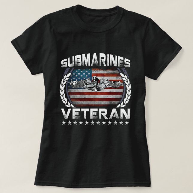 T-shirt Sous-marins de la marine américaine Service silenc (Design devant)