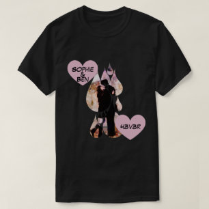 T-shirt Sous un parapluie : Couple romantique s'embrassant