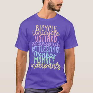 T-shirt Sous-vêtements singe Rainbow Fan citation noir