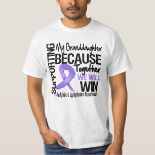 T-shirt Soutenant ma petite-fille - lymphogranulomatose