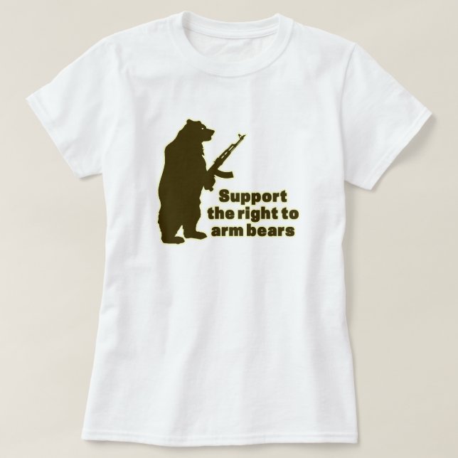 T-shirt Soutenez la droite d'armer des ours (Design devant)
