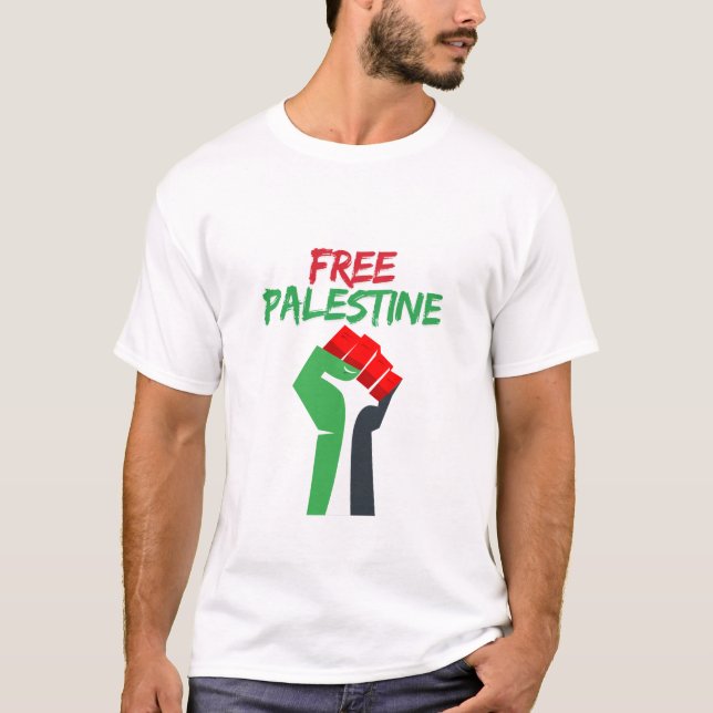 T-shirt Soutenez la Palestine avec cette Palestine libre (Devant)