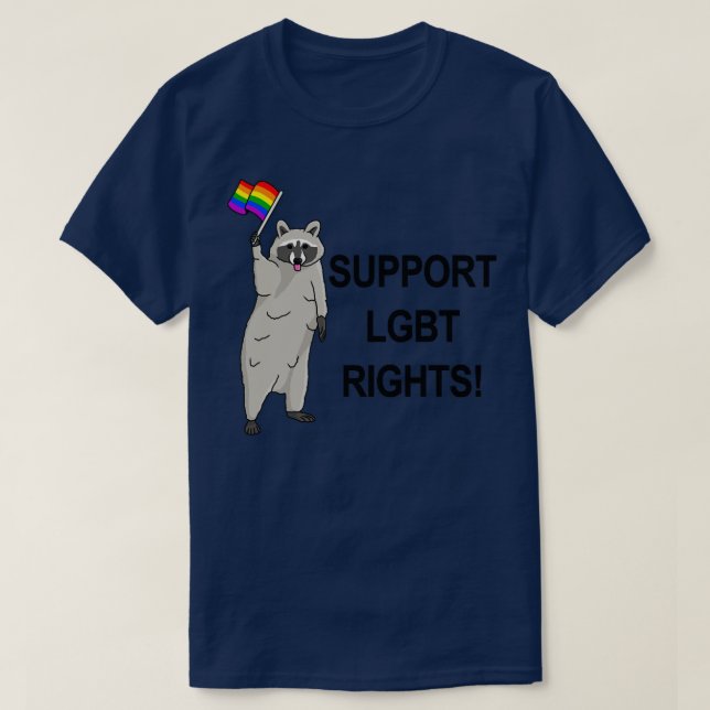 T-shirt Soutenez LGBT Rights Funny Raccoon Pride mème (Design devant)