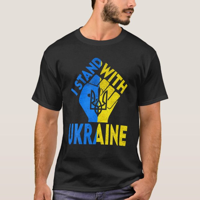 T-shirt Soutenez L'Ukraine Je Prends Position Avec L'Ukrai (Devant)