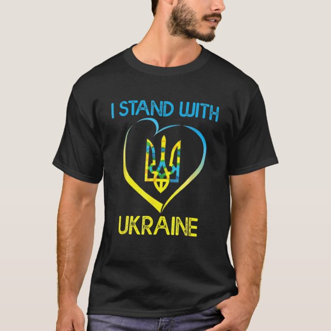 T-shirt Soutenez L'Ukraine Je Prends Position Avec L'Ukrai (Devant)