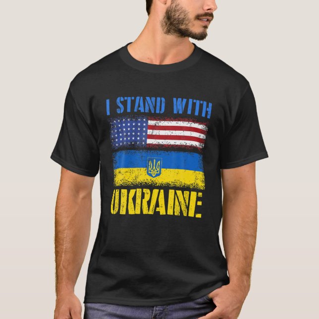 T-shirt Soutenez L'Ukraine Je Prends Position Avec L'Ukrai (Devant)