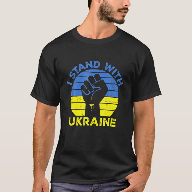 T-shirt Soutenez L'Ukraine Je Prends Position Avec L'Ukrai (Devant)