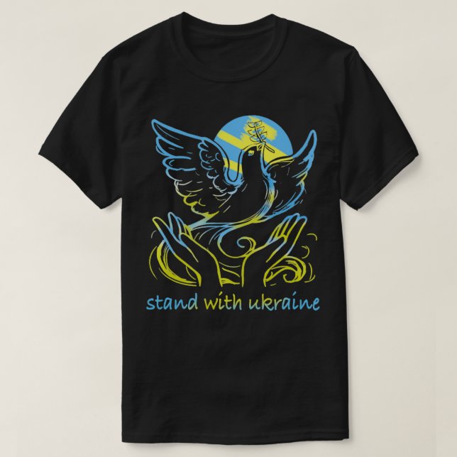 T-shirt Soutenez L'Ukraine Je Prends Position Avec L'Ukrai (Design devant)