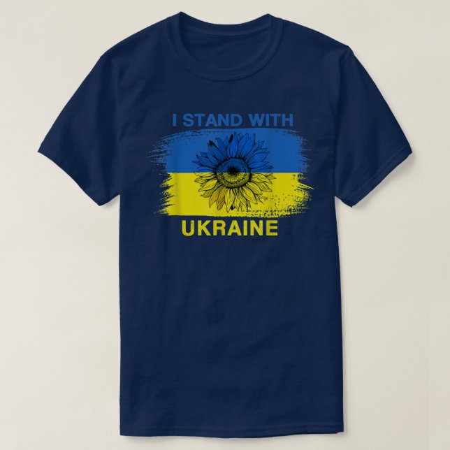 T-shirt Soutenez L'Ukraine Je Prends Position Avec L'Ukrai (Design devant)