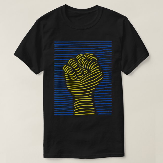 T-shirt Soutenez L'Ukraine Je Prends Position Avec L'Ukrai (Design devant)
