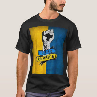 T-shirt Soutenez l'Ukraine Je suis avec le drapeau de l'Uk