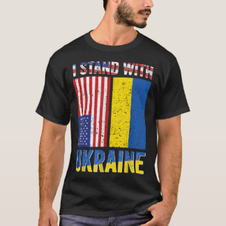 T-shirt Soutenez l'Ukraine Je suis avec l'Ukraine Drapeau