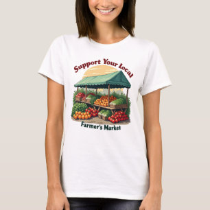 T-shirt Soutenez votre ferme du marché agricole local Tee