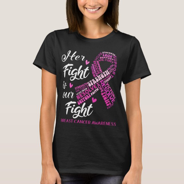 T-shirt Soutenir les dons de guerriers du cancer du sein (Devant)