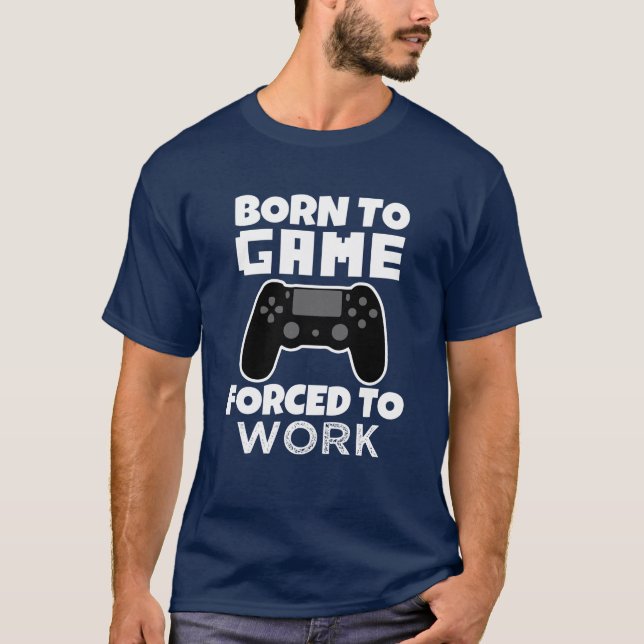 T-shirt Soutenu au jeu forcé pour travailler la chemise (Devant)