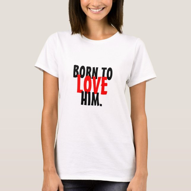 T-shirt Soutenu pour aimer des chemises de couples (Devant)