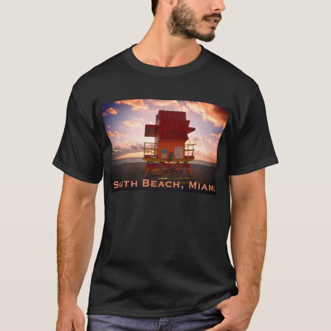 T-shirt South Beach, Miami Lifeguard Tower (Secourt Océani (Devant)