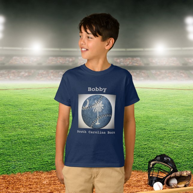 T-shirt South Carolina SC Born Sports Baseball Enfants (Créateur téléchargé)