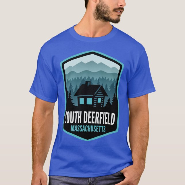 T-shirt South Deerfield Massachusetts Mountain Town Cabin (Devant)