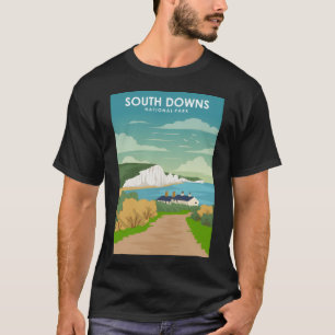 T-shirt South Downs National Park England Affiche de voyag